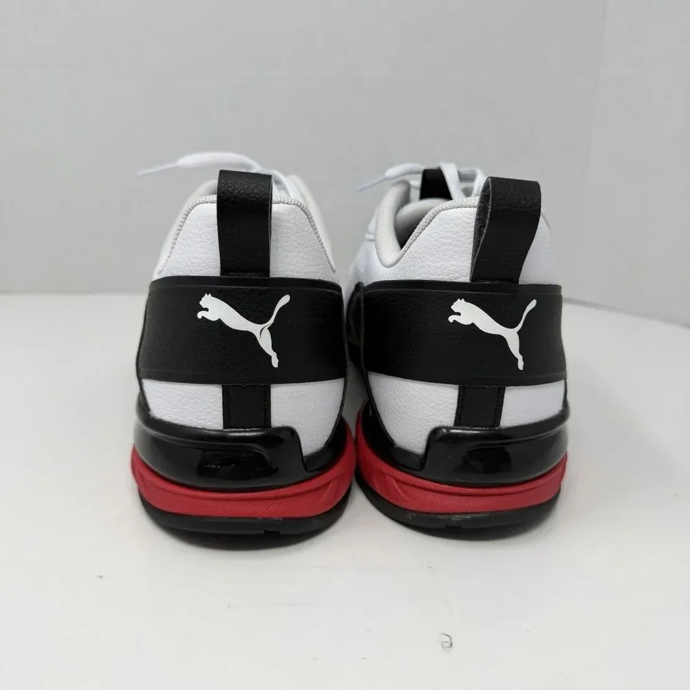 Puma Shoes Mens Sz 9.5 White Black Red SoftFoam+ ArchTec Sneakers 309941-04 1D4